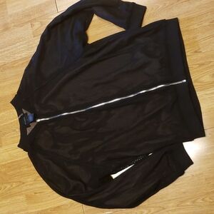 Storia black mesh bomber style jacket size medium